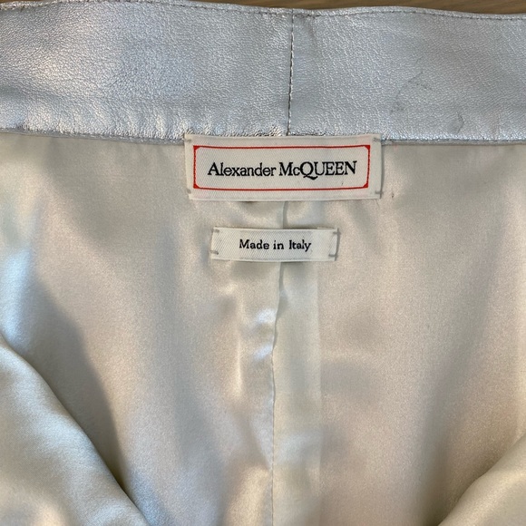 Metallic Alexander McQueen leather pants - Picture 2 of 6